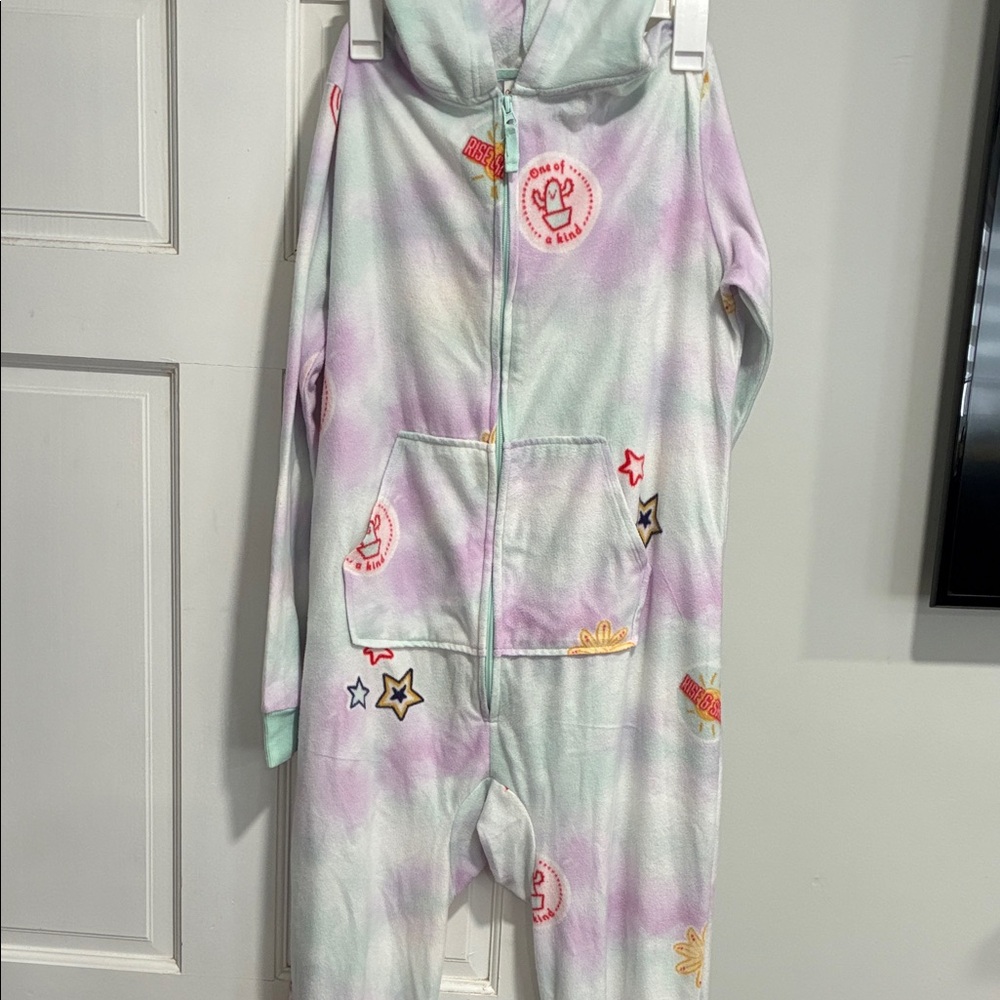 Cat & Jack Pastel Tie-Dye Footed One Piece